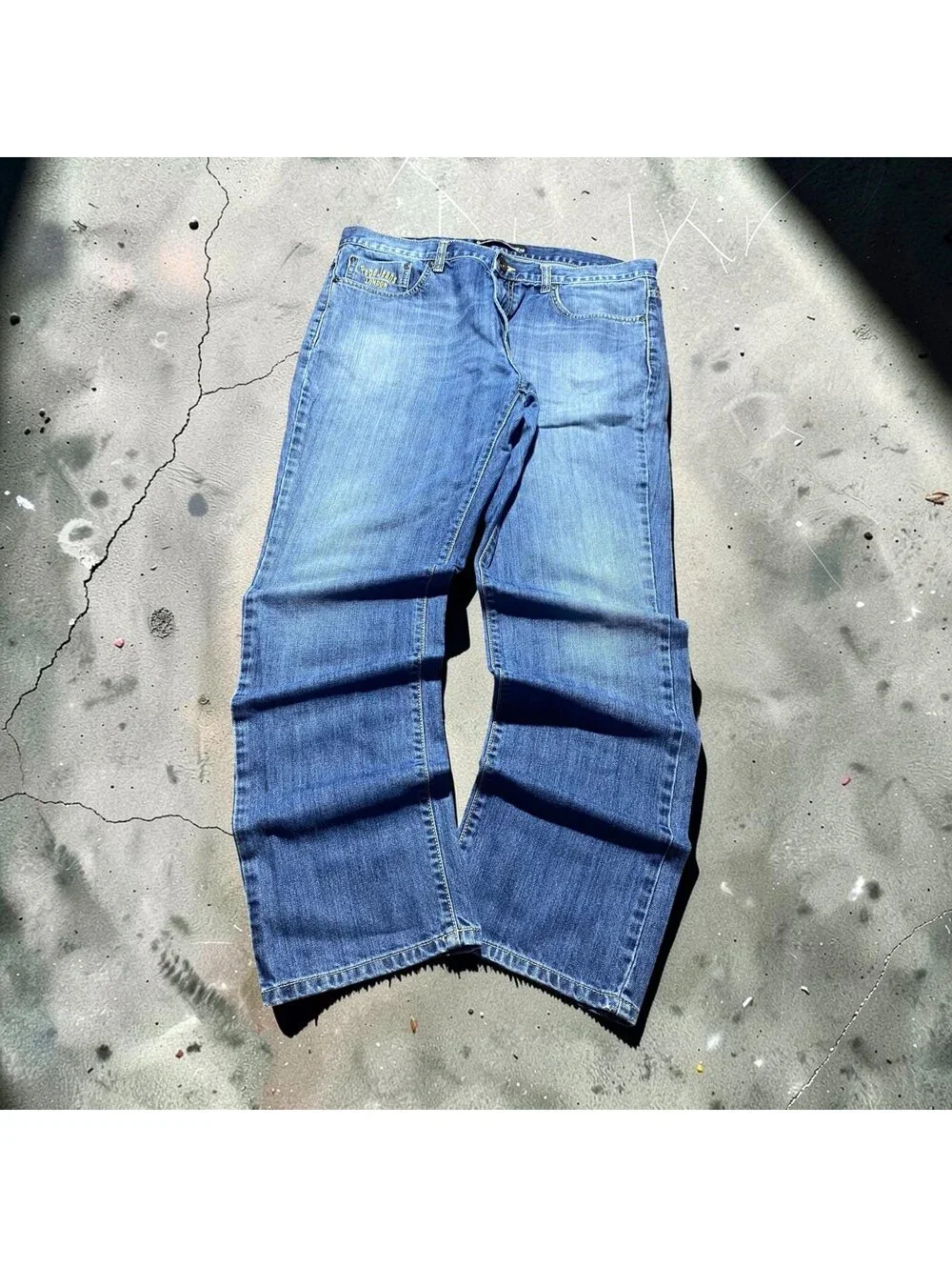 Vintage Y2K Pepe Jeans London Holborne Denim Jeans Light Blue 38x34
